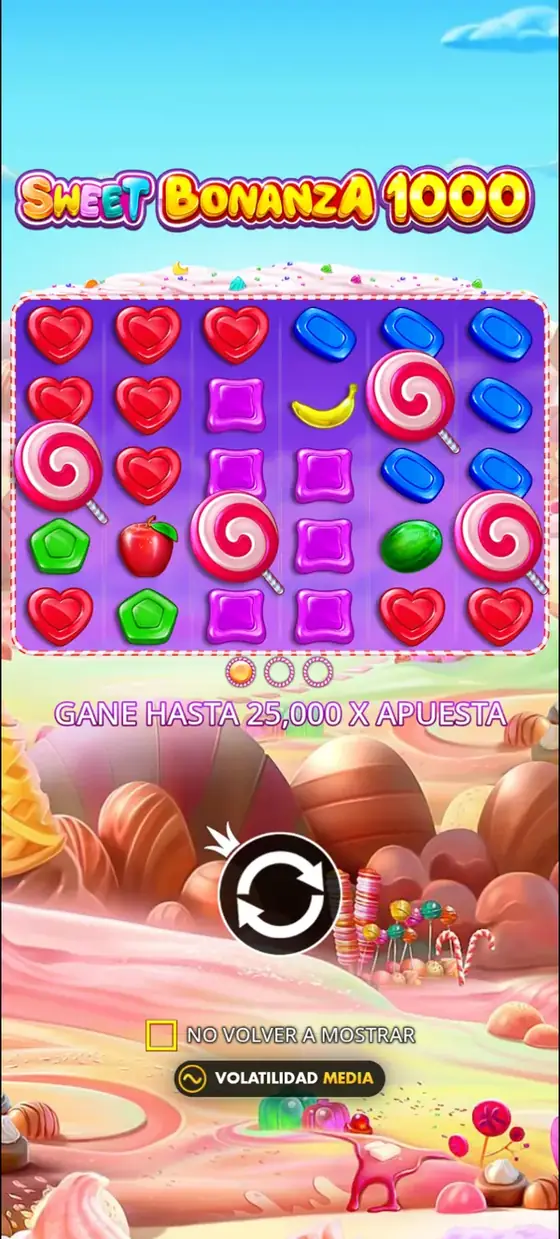 Sweet Bonanza 1000 en un teléfono en modo vertical